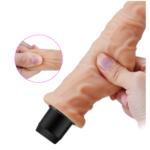 Dildo vibrador con textura