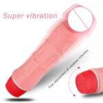 Dildo vibrador con textura